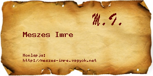 Meszes Imre névjegykártya